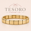 18-Link Gold Italian Charm Base Bracelet