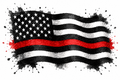 EXCLUSIVE Firefighting Red Line Flag Italian Charm Link - PREORDER