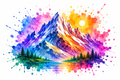 EXCLUSIVE Watercolor Mountain Italian Charm Link - PREORDER