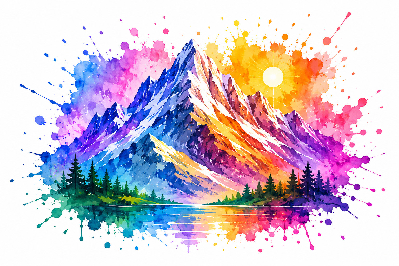 EXCLUSIVE Watercolor Mountain Italian Charm Link - PREORDER