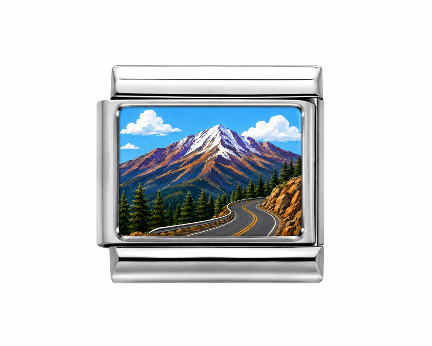 Pikes Peak 14er Italian Charm Link
