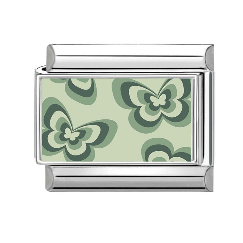Green Butterfly Charm Link