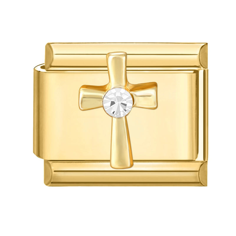 Cross CZ Charm Link