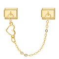 Heart Cable Chain Charm Link