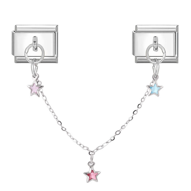 Star Dangle Chain Charm Link