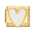 Pearl Heart Charm Link