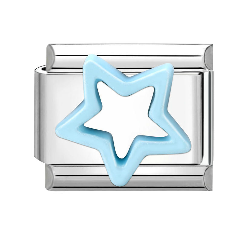Blue Star Charm Link