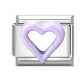 Purple Heart Charm Link