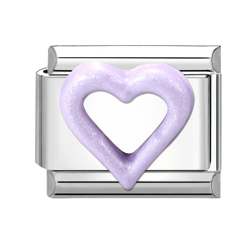 Purple Heart Charm Link