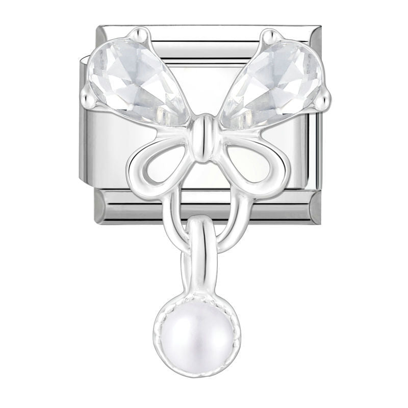Pearl Butterfly Charm Link