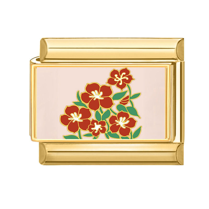 Hibiscus Flower Charm Link