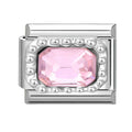 Pink Rhinestone Charm Link