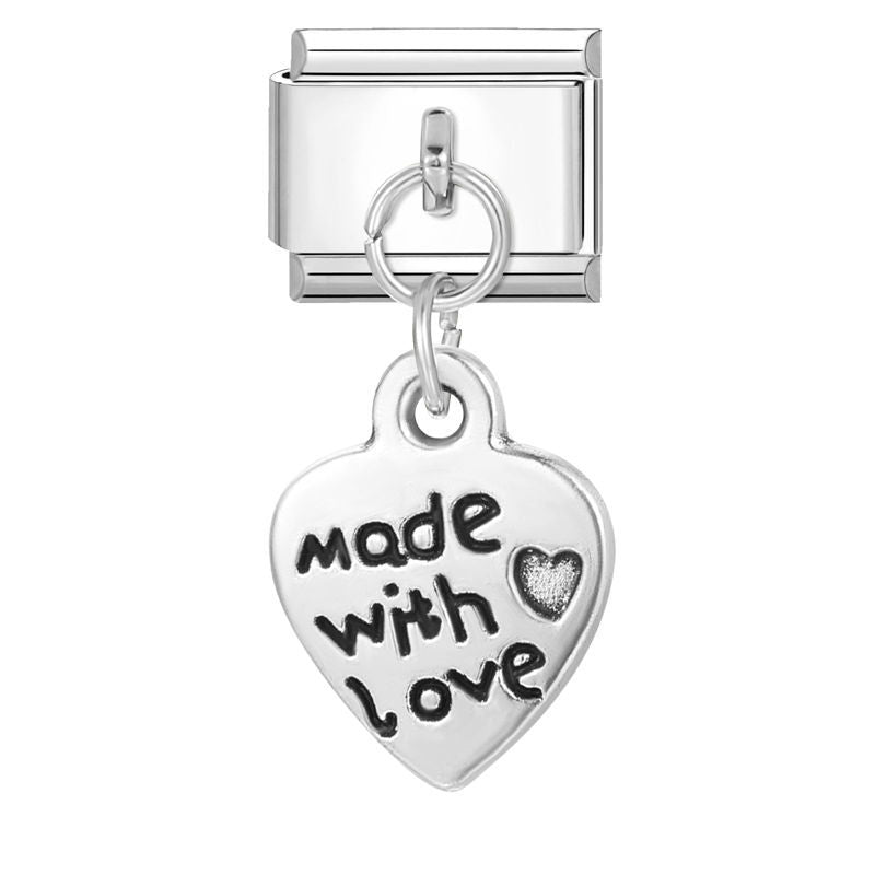 “Made With Love” Dangle Charm Link
