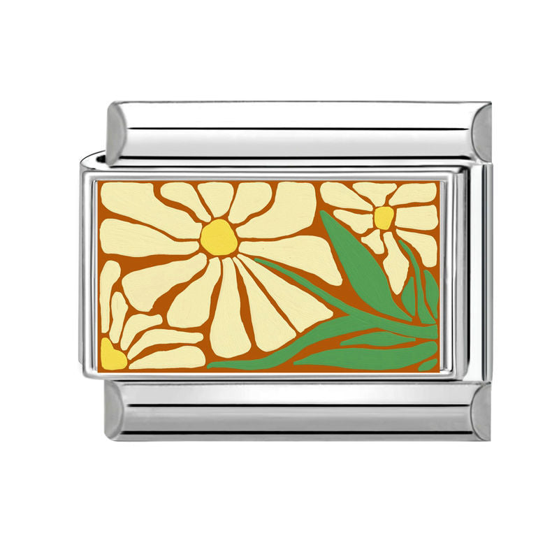 Flower Abstract Charm Link
