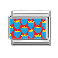 Blue Strawberry Charm Link