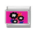 Multicolor Flower Art Charm Link