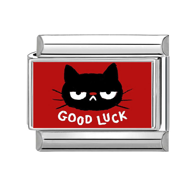 “Good Luck” Cat Charm Link