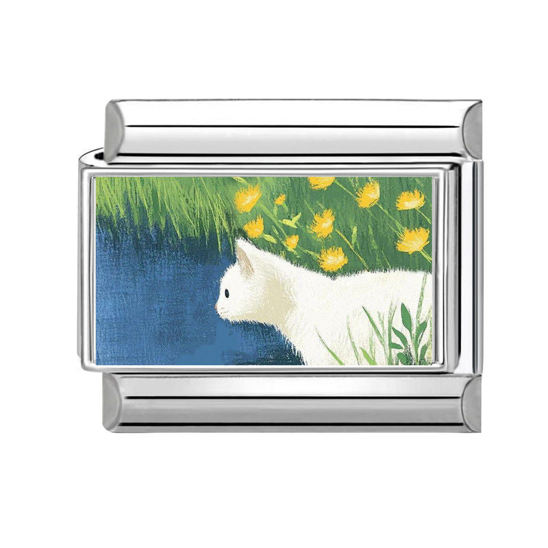 Cat Pond Charm Link