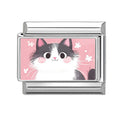 Pink Cat Charm Link
