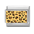 Cheetah Heart Charm Link