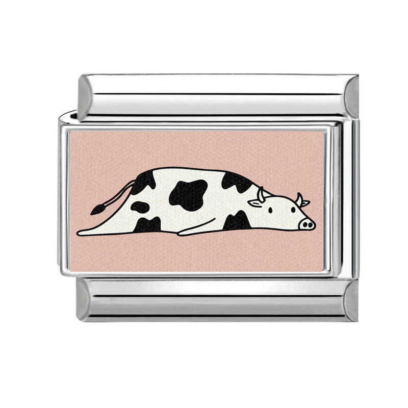 Lazy Cow Charm Link