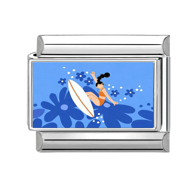 Surf Girl Charm Link