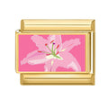 Pink Flower Charm Link