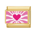 Pink Heart Charm Link
