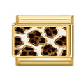 Coffee Leopard Charm Link