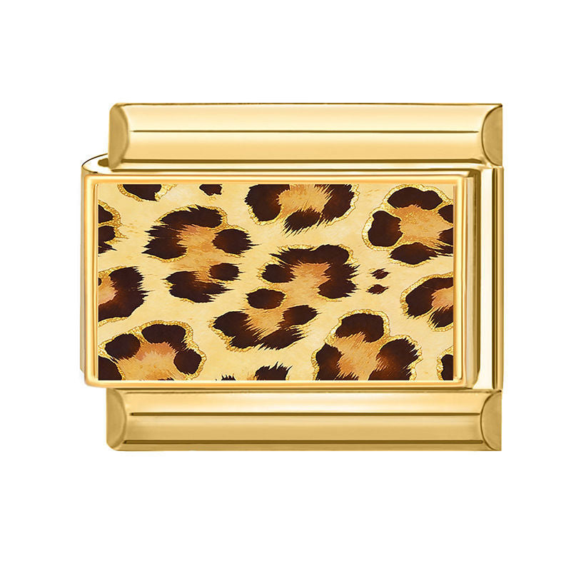 Yellow Leopard Charm Link