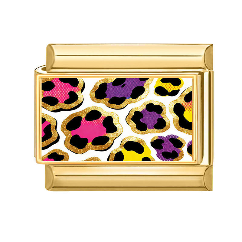 Multicolor Leopard Charm Link