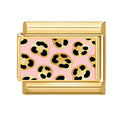 Pink Leopard Charm Link
