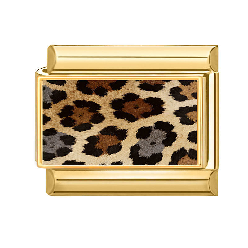 Brown Leopard Charm Link