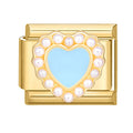 Turquoise Heart Charm Link