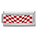Extended Red Checker Charm Link