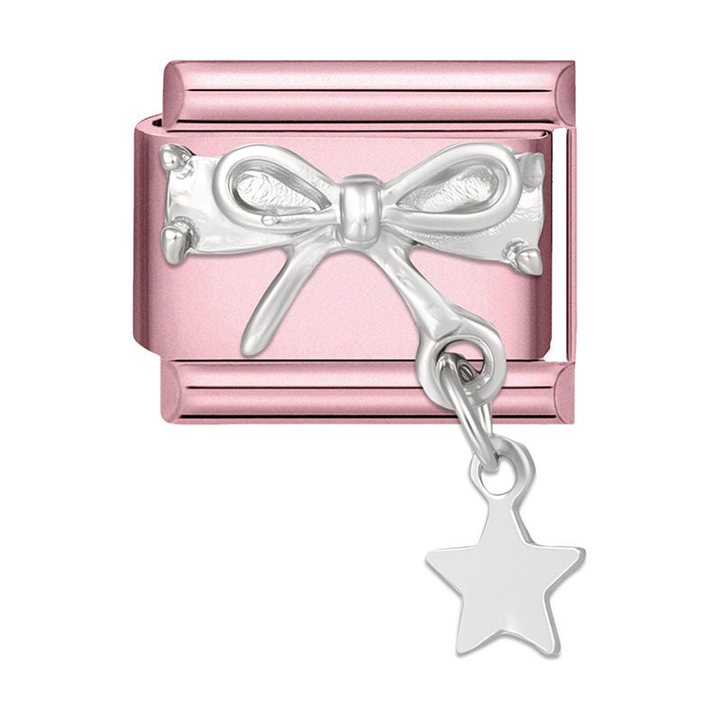 Bow Star Dangle Charm Link