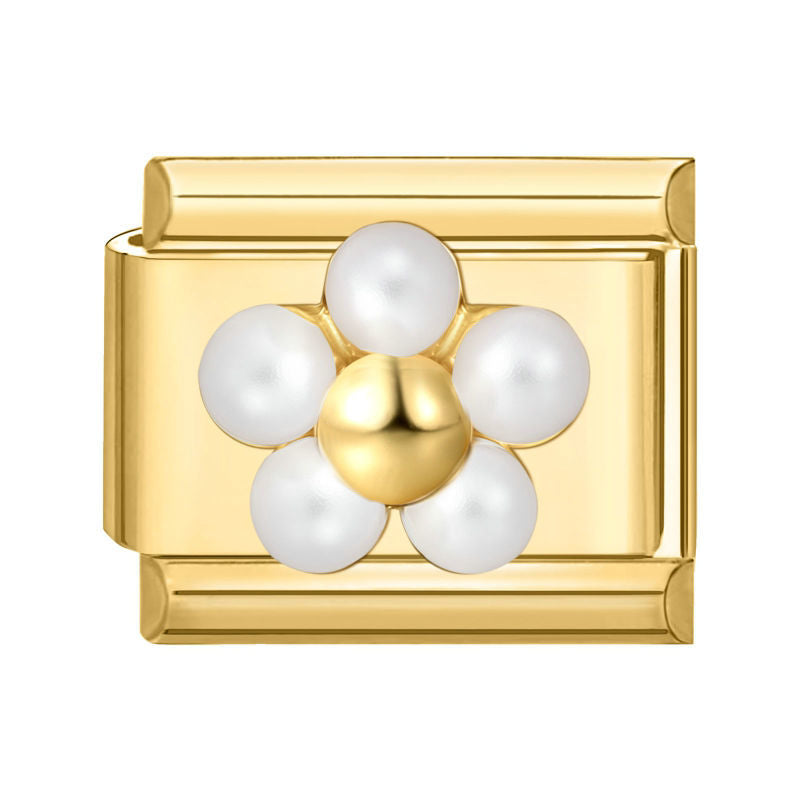 NEW! Pearl Flower Charm Link
