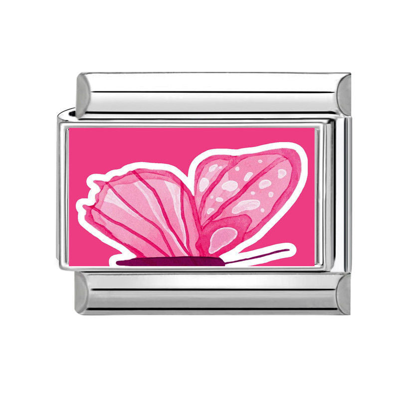 NEW! Pink Butterfly Charm Link