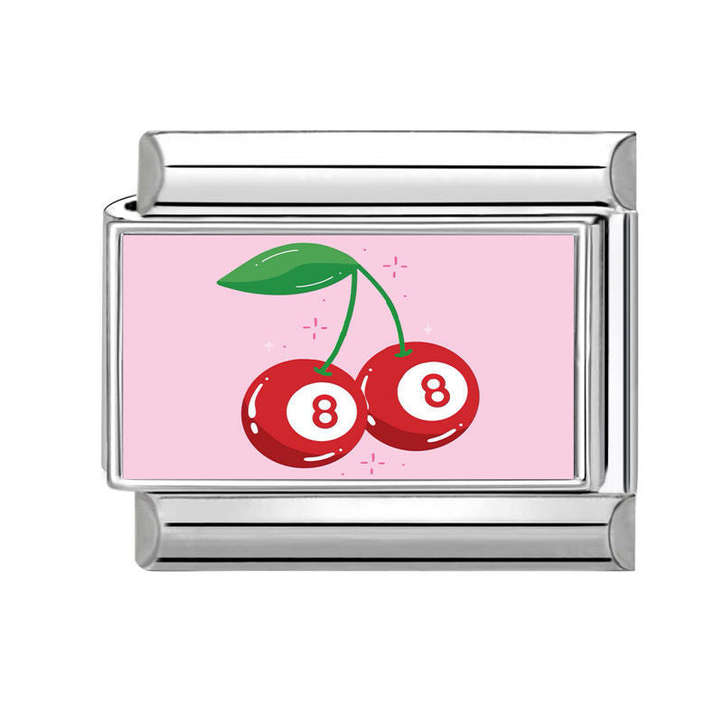 NEW! Cherry 8 Ball Charm Link
