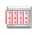 NEW! Pink Heart Pattern Charm Link
