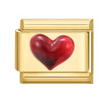 NEW! Red Enamel Heart Charm Link