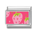 NEW! Pink Strawberry Italian Charm Link