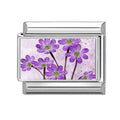 NEW! Purple Wildflower Italian Charm Link