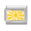 Yellow Sun Italian Charm Link