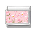 Pink Lotus Flower Italian Charm Link