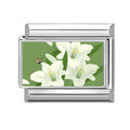 Green Lily Flower Italian Charm Link