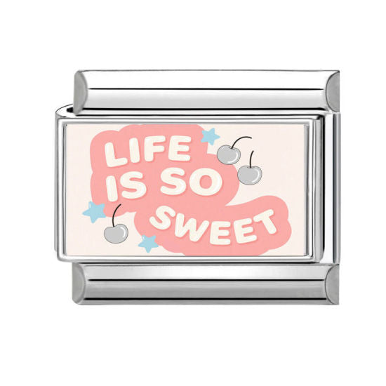 Life Is So Sweet Italian Charm Link