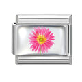 Fuchsia Flower Italian Charm Link