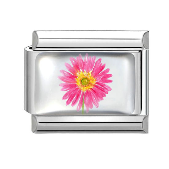 Fuchsia Flower Italian Charm Link