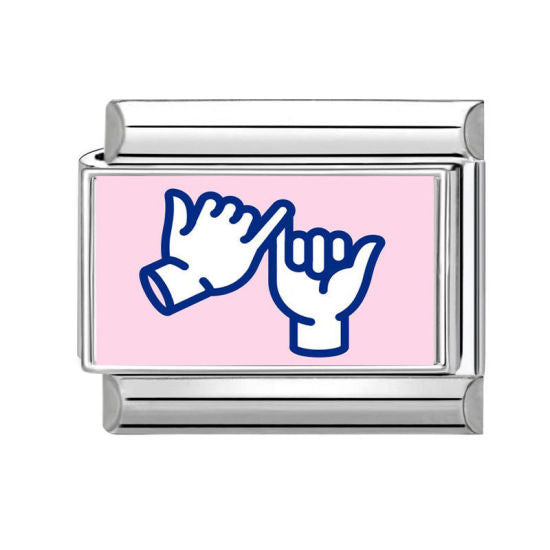 Pinky Promise Italian Charm Link
